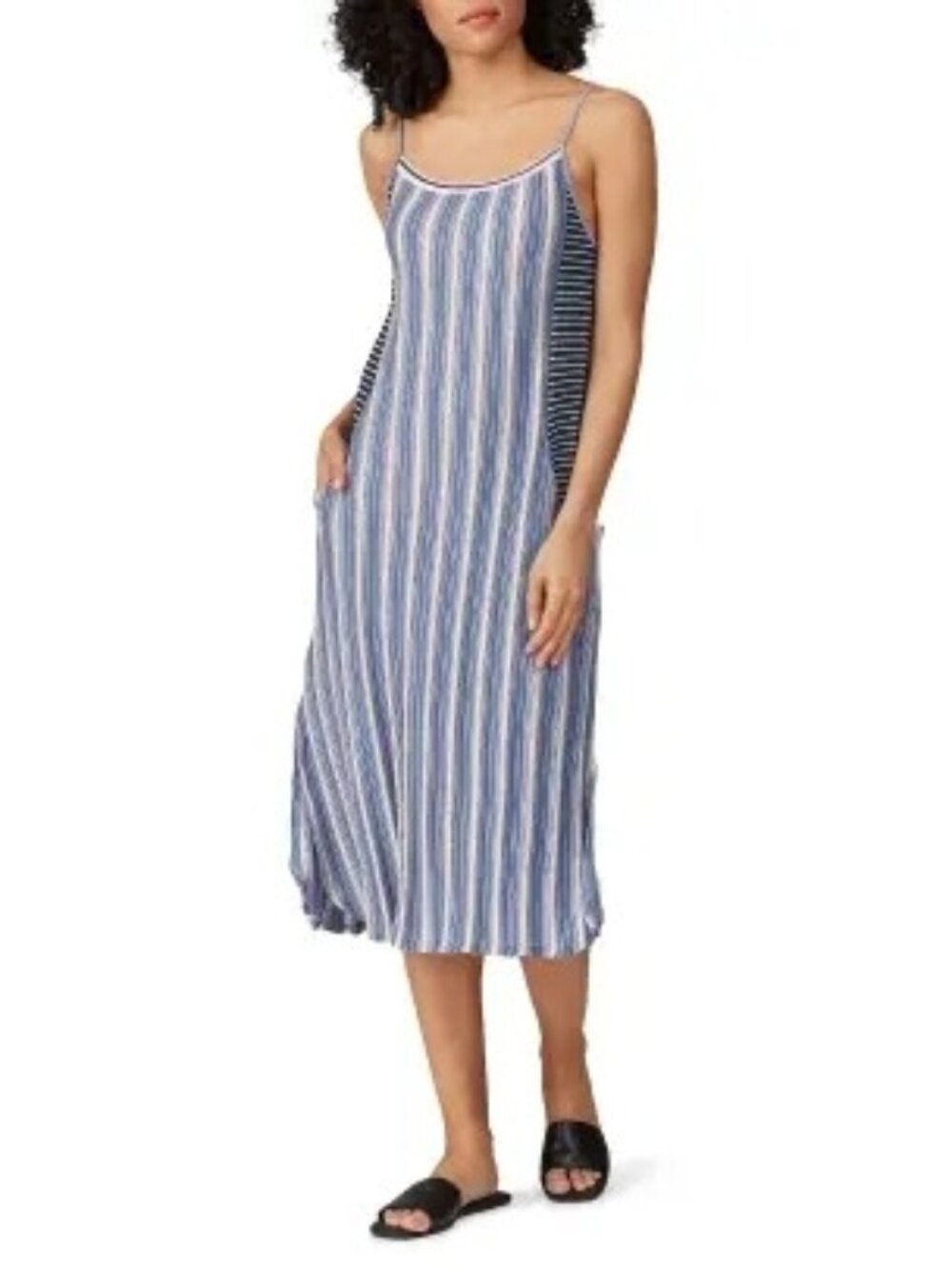 N-28. Sita Murt Blue Stripe Slip Dress Medium - Picture 1 of 1